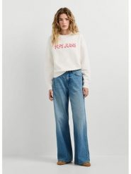 Pepe Jeans Bluza "Celeste" w kolorze białym rozmiar: S. Białe bluzy Pepe Jeans, s, bez wzorów, z jeansu, bez kaptura. Za 148.96 zł.