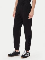 DKNY Spodnie dresowe DP5P3585 Czarny Regular Fit. Czarne spodnie dresowe DKNY, xl, bez wzorów, z bawełny. Za 149.99 zł.