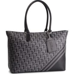 Torebka TRUSSARDI JEANS - New Vaniglia 75B00759 Black/Grey. Szare shopper Trussardi Jeans, bez wzorów, z jeansu, bez dodatków. W wyprzedaży za 319.00 zł.