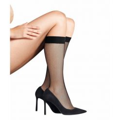 Skarpetki damskie Falke Net. Czarne skarpety Falke, bez wzorów, z elastanu. Za 111.00 zł.