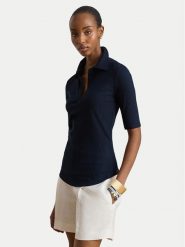 LAUREN RALPH LAUREN Polo 200P10120005 Granatowy Regular Fit. Niebieskie koszulki polo Lauren Ralph Lauren, xxl, bez wzorów, z wiskozy, bez kołnierzyka, bez ramiączek. Za 549.99 zł.