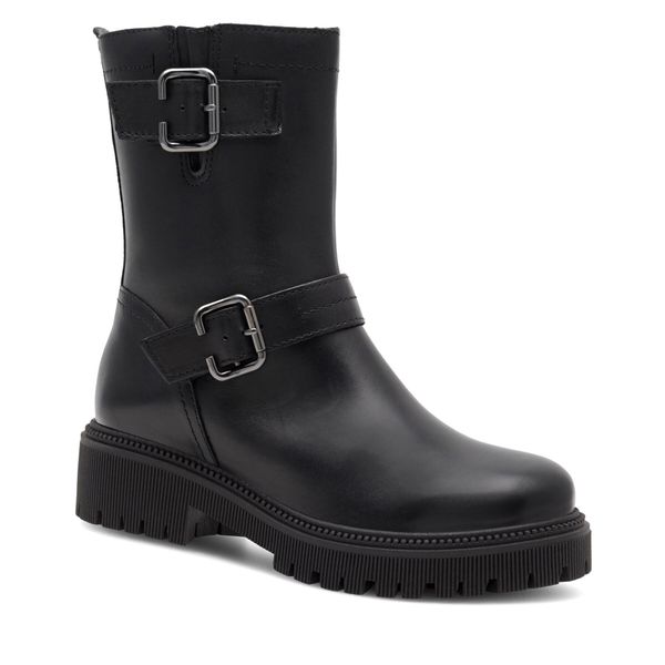 Botki Lasocki. Czarne botki Lasocki, bez wzorów, bez obcasa, na płaskiej podeszwie, bez zapięcia. Za 197.99 zł.