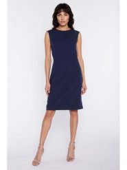 Nife Sukienka w kolorze granatowym rozmiar: 40. Niebieskie sukienki Nife, bez wzorów, bez kołnierzyka, bez ramiączek, midi. Za 162.11 zł.