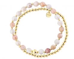 Bransoletka z mosiądzu pozłacana z kalcytami. Bransoletki Artelioni, pozłacane. Za 159.00 zł.