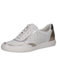Caprice Skórzane sneakersy w kolorze srebrno-białym rozmiar: 38,5. Białe trampki Caprice, bez wzorów, bez zapięcia. Za 197.63 zł.
