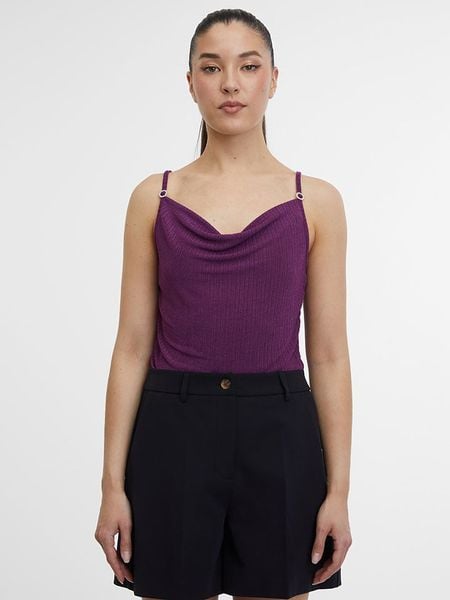 Orsay Top w kolorze fioletowym rozmiar: L. Różowe topy Orsay, l, bez wzorów, bez kołnierzyka, bez ramiączek. Za 29.95 zł.