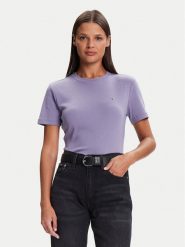 Tommy Hilfiger T-Shirt New Cody WW0WW40587 Fioletowy Slim Fit. Fioletowe t-shirty TOMMY HILFIGER, s, bez wzorów, z bawełny, bez kołnierzyka, bez ramiączek. Za 219.99 zł.