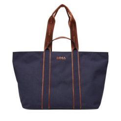 Torebka BOSS. Niebieskie shopper Boss, bez wzorów, bez dodatków. Za 599.99 zł.