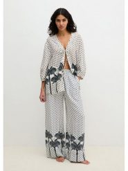 Marc O´Polo Bodywear Bluzka w kolorze biało-czarnym rozmiar: M. Białe bluzki m, bez wzorów, z wiskozy, bez kołnierzyka, bez ramiączek. Za 184.95 zł.