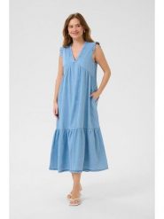 CULTURE Sukienka w kolorze błękitnym rozmiar: XL. Niebieskie sukienki Culture, na co dzień, xl, bez wzorów, bez kołnierzyka, bez ramiączek, maxi, proste. Za 173.99 zł.