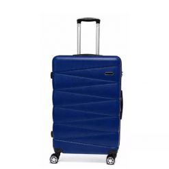 Walizka na kółkach Sapphire ST-2240 granatowa - średnia M DUO. Niebieskie walizki Sapphire, bez wzorów, duże. W wyprzedaży za 119.00 zł.
