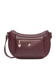 Beverly Hills Polo Club Torebka C-BHPC-L-017-08 Bordowy. Czerwone listonoszki Beverly Hills Polo Club, bez wzorów, z materiału, bez dodatków. Za 159.99 zł.