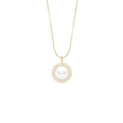 Naszyjnik Cosmos z białą perłą no.2 na łańcuszku Sublime z emalią pozłacany. Żółte naszyjniki Lilou, z cyrkonią, pozłacane. Za 398.00 zł.