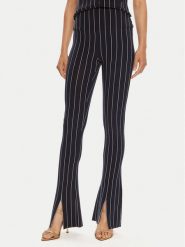 NORMA KAMALI Spodnie materiałowe KK1247PL016642 Granatowy Slim Fit. Niebieskie legginsy Norma Kamali, xl, bez wzorów, z materiału. Za 559.99 zł.