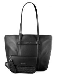 Michael Kors Skórzana torebka w kolorze czarnym - 33 x 30 x 11 cm rozmiar: onesize. Czarne torby na ramię Michael Kors, bez wzorów, z materiału, na ramię, bez dodatków. Za 810.72 zł.