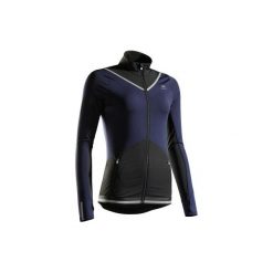 Bluza do biegania KIPRUN WARM damska. Czarne bluzy KALENJI, bez wzorów, z elastanu, bez kaptura. Za 99.99 zł.