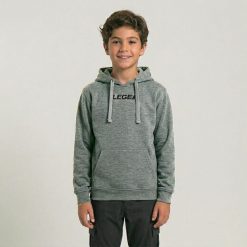 Junior Bluza Spalato z kapturem Szary Melanż. Czarne bluzy LEGEA, xs, bez wzorów, z bawełny, z kapturem. Za 180.00 zł.