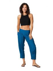 Aller Simplement Spodnie w kolorze niebieskim rozmiar: 34/36. Niebieskie spodnie materiałowe Aller Simplement, bez wzorów, z materiału, z standardowym stanem. Za 56.99 zł.