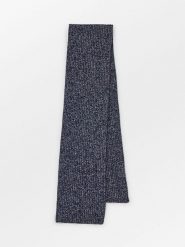 Becksöndergaard Wełniany szal w kolorze granatowym - 170 x 25 cm rozmiar: onesize. Niebieskie szaliki Becksöndergaard, bez wzorów, z kaszmiru. Za 304.99 zł.