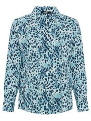 Olsen Bluzka w kolorze turkusowym rozmiar: 46. Niebieskie bluzki Olsen, bez wzorów, bez kołnierzyka, bez ramiączek. Za 86.99 zł.