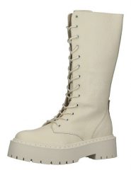 Steve Madden Skórzane botki w kolorze beżowym rozmiar: 42. Brązowe botki Steve Madden, bez wzorów, bez obcasa, bez zapięcia. Za 395.95 zł.