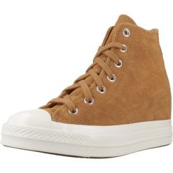 Buty CONVERSE CHUCK 70 WEDGE HI Brązowy. Brązowe trekkingi Converse, ze skóry, trekkingowe. Za 370.99 zł.