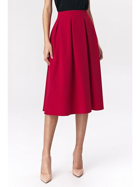 Nife Spódnica w kolorze czerwonym rozmiar: 38. Czerwone spódnice Nife, bez wzorów, midi, rozkloszowane. Za 130.50 zł.