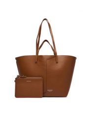 Emporio Armani Torebka EW005668 AF29459 Brązowy. Brązowe shopper Emporio Armani, bez wzorów, ze skóry, bez dodatków. Za 2,764.00 zł.