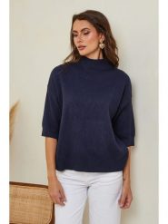 So Cachemire Sweter "Mahouca" w kolorze granatowym rozmiar: XL. Niebieskie swetry So Cachemire, xl, bez wzorów, z kaszmiru, bez ramiączek. Za 194.15 zł.