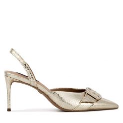 Szpilki Nine West. Żółte szpilki Nine West, bez wzorów, bez obcasa, na szpilce, bez zapięcia. Za 229.99 zł.