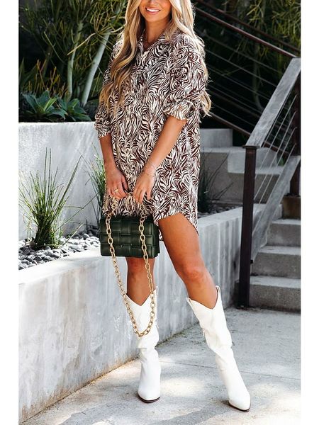 Milan Kiss Sukienka w kolorze brązowo-białym rozmiar: XL. Białe sukienki Milan Kiss, xl, bez wzorów, bez kołnierzyka, bez ramiączek, mini. Za 160.96 zł.