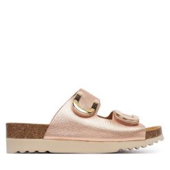 Klapki Scholl. Czerwone klapki Scholl, bez wzorów, bez obcasa. Za 389.99 zł.