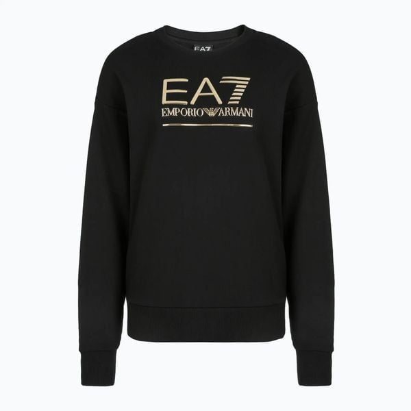 Bluza damska EA7 Emporio Armani Train Visibility. Czarne bluzy sportowe EA7 Emporio Armani, m, bez wzorów, z bawełny, bez kaptura. Za 359.99 zł.