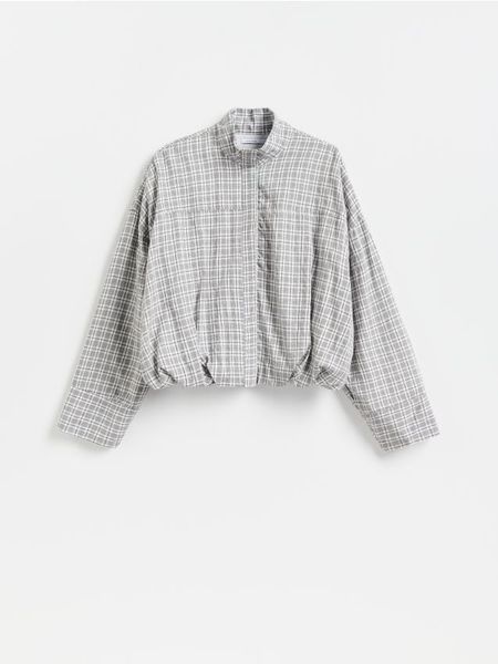 Koszula w kratę - wielobarwny. Koszule Reserved, l, bez wzorów, z bawełny, bez kołnierzyka, bez ramiączek. Za 139.99 zł.