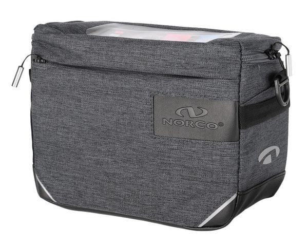 Torba na kierownicę Midford. Szare torby na ramię NORCO, z aplikacjami, z materiału, na ramię, bez dodatków. Za 369.90 zł.