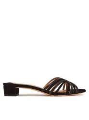 LAUREN RALPH LAUREN Klapki Fay 802961818003 Czarny. Czarne klapki Lauren Ralph Lauren, bez wzorów, ze skóry, bez obcasa. Za 549.99 zł.
