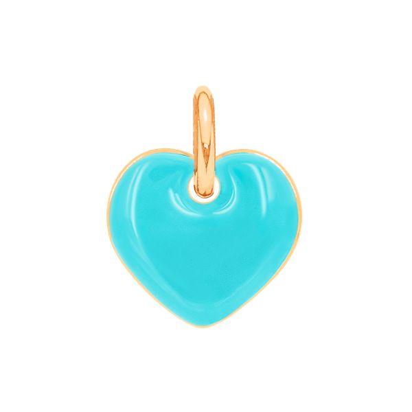 Serce 1 cm turkusowa emalia pozłacane. Niebieskie bransoletki Lilou, pozłacane. Za 99.00 zł.