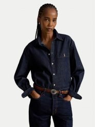 Polo Ralph Lauren Koszula jeansowa 211B17136001 Granatowy Regular Fit. Niebieskie koszule Polo Ralph Lauren, s, bez wzorów, z bawełny, bez kołnierzyka, bez ramiączek. Za 1,199.00 zł.