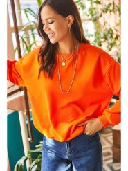 Olalook Bluza w kolorze pomarańczowym rozmiar: S. Pomarańczowe bluzy Olalook, s, bez wzorów, bez kaptura. Za 52.79 zł.