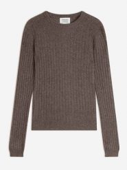 AUTHENTIC CASHMERE Kaszmirowy sweter "Bella" w kolorze szaro-beżowym rozmiar: XL. Brązowe swetry AUTHENTIC CASHMERE, xl, bez wzorów, z kaszmiru, bez ramiączek. Za 347.99 zł.