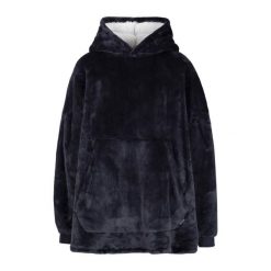 Trespass Cosiness – obszerna bluza z kapturem At300 Navy. Niebieskie bluzy Trespass, bez wzorów, z polaru, z kapturem. Za 349.99 zł.