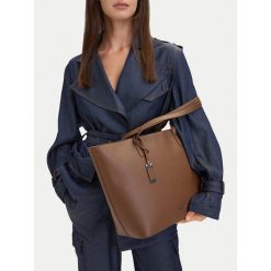 Torebka JENNY. Brązowe shopper Jenny, bez wzorów, bez dodatków. Za 139.99 zł.