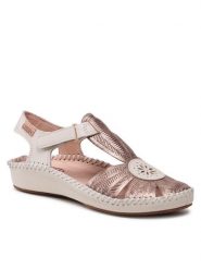 Pikolinos Sandały 55-0575CLC1 Złoty. Żółte sandały Pikolinos, bez wzorów, ze skóry, bez obcasa, na płaskiej podeszwie, bez zapięcia. Za 419.99 zł.