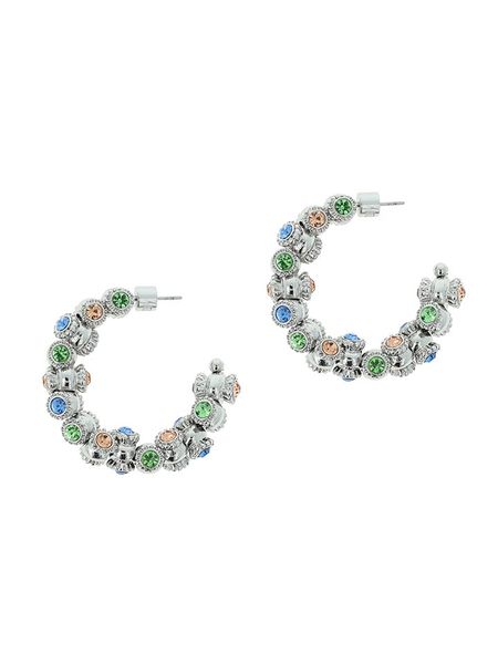 Otazu Kolczyki-półkreole z kryształami Swarovski rozmiar: onesize. Szare kolczyki Otazu, z kryształem, z mosiądzu. Za 86.99 zł.