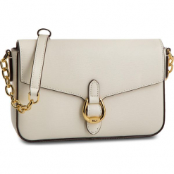 Torebka LAUREN RALPH LAUREN - Flap Xbody 431689092005 Cream. Brązowe listonoszki Lauren Ralph Lauren, z aplikacjami, ze skóry, zdobione, bez dodatków. W wyprzedaży za 509.00 zł.
