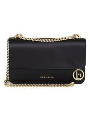 Lia Biassoni Skórzana torebka w kolorze czarnym - 24 x 15 x 4 cm rozmiar: onesize. Czarne torby na ramię Lia Biassoni, bez wzorów, z materiału, na ramię, bez dodatków. Za 321.39 zł.