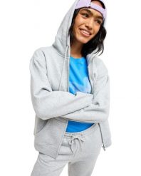 Bluza z kapturem dla Kobiety SURF STOKED ZIPPED BRUSHED Szary. Szare bluzy Roxy, m, bez wzorów, z bawełny, z kapturem. Za 249.99 zł.