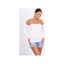 BLUZKA RĘKAWKI DEEP BIAŁA. Białe bluzki Meleksima, s, bez wzorów, z elastanu, bez kołnierzyka, bez ramiączek. Za 119.00 zł.