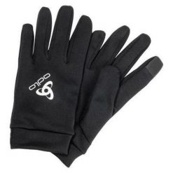 Rękawiczki zimowe multifunkcyjne dla dorosłych Odlo STRETCHFLEECE LINER E. Czarne rękawiczki Odlo, bez wzorów, sportowe. Za 139.99 zł.