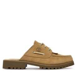 Klapki Timberland. Brązowe klapki Timberland, bez wzorów, bez obcasa. Za 769.99 zł.